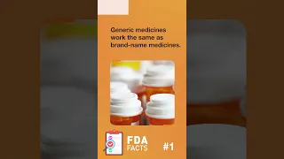 Did you know 9 out of 10 prescriptions filled in the United States are for generic drugs? #FDAFacts