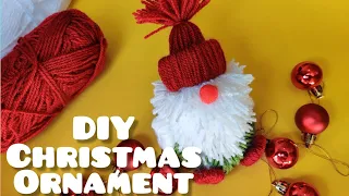 ✨Making Easy & beautiful Christmas gnome🎄with yarn 🧶| Christmas 🎉ornament DIY | Ornament with yarn🧵