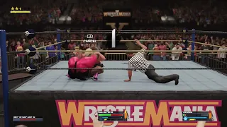 WWE 2k24: Owen Hart wins the Title at WrestleMania X