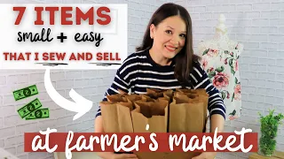 7 EASY items that I sew and sell at the local Farmer's Market! (as a side hustle in 2021)