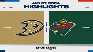 NHL Highlights | Ducks vs. Wild - January 27, 2024