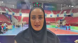 ISLAMIC SOLIDARITY GAMES 2022; Tahmine Dargazni interviewed after victory against Azarbaiyjan