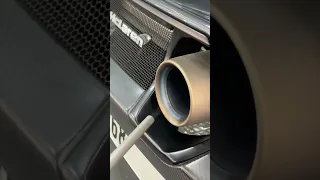 Mclaren 675LT titanium exhaust dry ice cleaning by dry ice detailing dubai