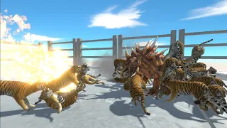 4 Hellhound vs 100 Tiger : Animal Revolt Battle Simulator