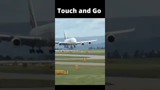 A380 Touch and Go (Aborted Landing) Manchester Airport#shorts/W-E