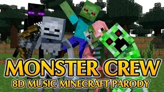 Minecraft Video 8D Music "Monster Crew" A Minecraft parody of Shape of You By Ed Sheeran