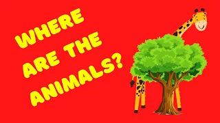 Where Are The Animals?  Teach your child prepositions with example sentences.