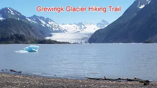 Homer Alaska Hiking Trail -  Grewingk Glacier - Hand Tram, Glacier Lake, Glacier
