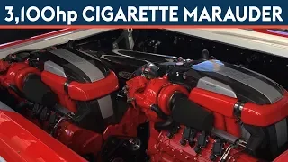 Cigarette Marauder SS - Twin Turbo Twin V8 - 3,100 hp - Start Up, Loud Sound - 2016 Miami Boat Show