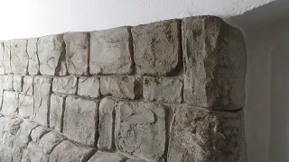 How to make ARTIFICIAL STONES with cement and sand without a mold Stone wall imitate made of cement
