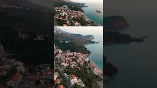 Above the coast of Budva 🇲🇪 #travel #drone #beach #dronenature4k #island #montenegro #dji