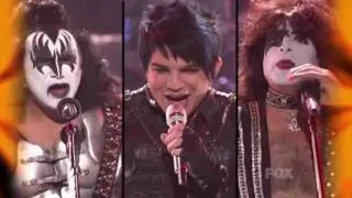 Adam Lambert ft. KISS/Beth & Detroit Rock City & Rock and Roll All Nite-American Idol (HD)