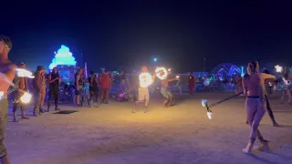 Burning Man 2022 fire dancers @opulenttemple