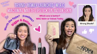 MACximal Lipstick on Indian Skin | Unboxing & *HONEST* Review | Gauri Gajare Official #maccosmetics
