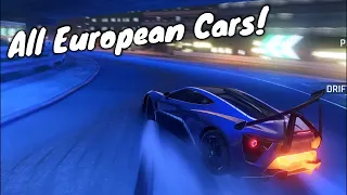 All European Season Cars! | Asphalt 9 European Season Multiplayer