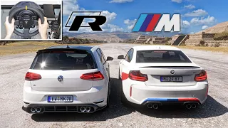 Forza Horizon 5 - Volkswagen Golf 7 R Facelift & BMW M2 | Steering Wheel Gameplay