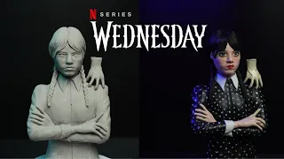 Sculpting WEDNESDAY ADDAMS | Polymer clay sculpture