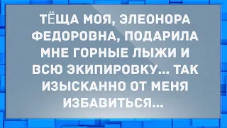 Тёща моя, Элеонора Фёдоровна, подарила мне горные лыжи. Анекдоты.