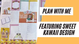 Plan with me in my Hobonichi Cousin featuring Sweet Kawaii Design