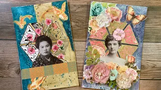 Two mix media cards using @IncludeaThankYou Happy Mother’s Day
