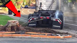 Dangerous Skills Tree Stump Removal With Tractors And Trucks ! Amazing Root Removal Compilation