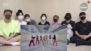 BTS reaction to XG tgif dance pratice