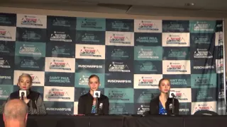 Press conference with Polina Edmunds, Gracie Gold, Tyler Pierce after short program.