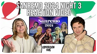 Sanremo 2024 Reaction | Night 3 | Eurovision Hub