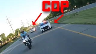 Motorcycles WHEELIE Away From The POLICE - Bikes VS Cops #61