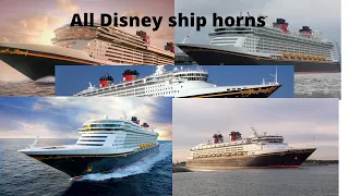 ALL Disney Cruise horns Wish, Dream, Magic, Wonder, and Fantasy