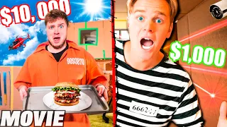 $10 VS 10,000 BOX FORT PRISON ESCAPE THE MOVIE!