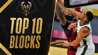 Top 10 Giannis Antetokounmpo Playoff Career BLOCKS! 💥