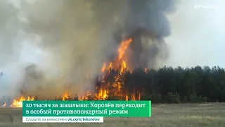 20 тысяч за шашлыки: Королёв переходит в особый противопожарный режим