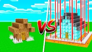 NOOB SAFEST HOUSE vs PROS SAFEST MINECRAFT HOUSE!