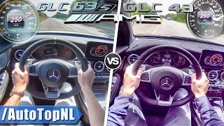 Mercedes AMG GLC 43 vs 63 S | 0-250km/h ACCELERATION TOP SPEED SOUND & AUTOBAHN POV by AutoTopNL