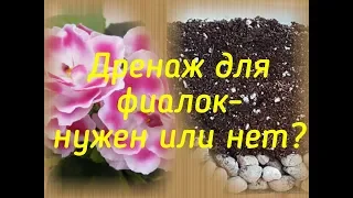 Дренаж для фиалки - нужен или нет?