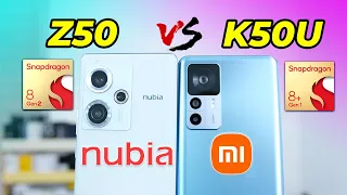 So sánh chi tiết Xiaomi Redmi K50 Ultra và ZTE Nubia Z50: Snapdragon 8 Gen 2 hay Snapdragon 8+ Gen 1