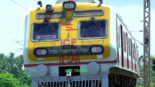 South Eastern Railways EMU Local Train Crossing | Kharagpur-Howrah Local meets Howrah-Panskura Local