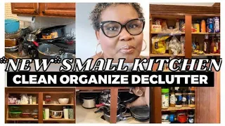 *NEW* SMALL KITCHEN CLEAN ORGANIZE DECLUTTER|CLEANING DECLUTTER ORGANIZE KITCHEN CABINET ON A BUDGET