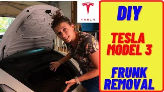 How to remove the Tesla Model 3 Frunk [Frunk Removal] Video (2020)