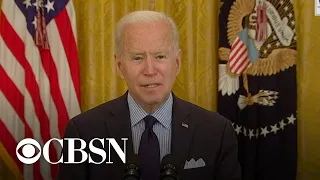 Biden argues U.S. economy is improving after release of April jobs report