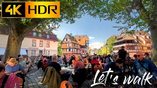 4K HDR WALK on the Streets of STRASBOURG in France 🇫🇷 | Relaxing Walking Tour on a Busy Spring Day