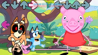 [SWAP] FNF Peppa ALL PHASES vs Bluey Full Episodes Sings Can Can | Bluey FNF Mods