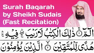 Surah Baqarah (full) by Shaikh Sudais with HD text || Fast Recitation