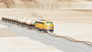 Impossible Rail Track vs Trains - Beamng Drive