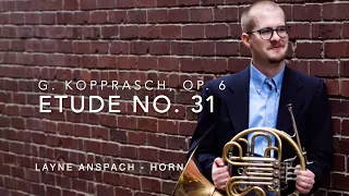 G. Kopprasch: Etude No. 31, Etudes for Low Horn, Op. 6