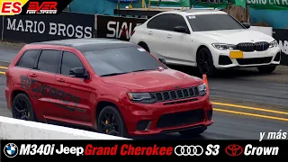 CARRERAS de Autos de 12s: BMW M340i 🆚 Jeep 🆚 Audi S3 🆚 Shelby 🆚 2JZ Turbo y más 🔥 Copa Carnaval 2024