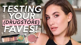 Testing MY SUBSCRIBERS FAVORITE DRUGSTORE Makeup! | Jamie Paige