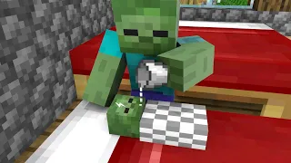 Monster School : Baby Zombie Lightning 1 - Story Minecraft Animation