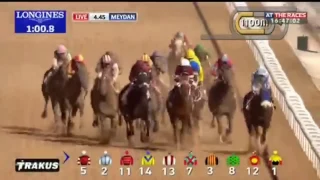 Dubai world cup Arrogate last to first. Super horse. maydan race9 25-03-2017